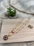 Zohra Double Layer Kundan Pendant Chain